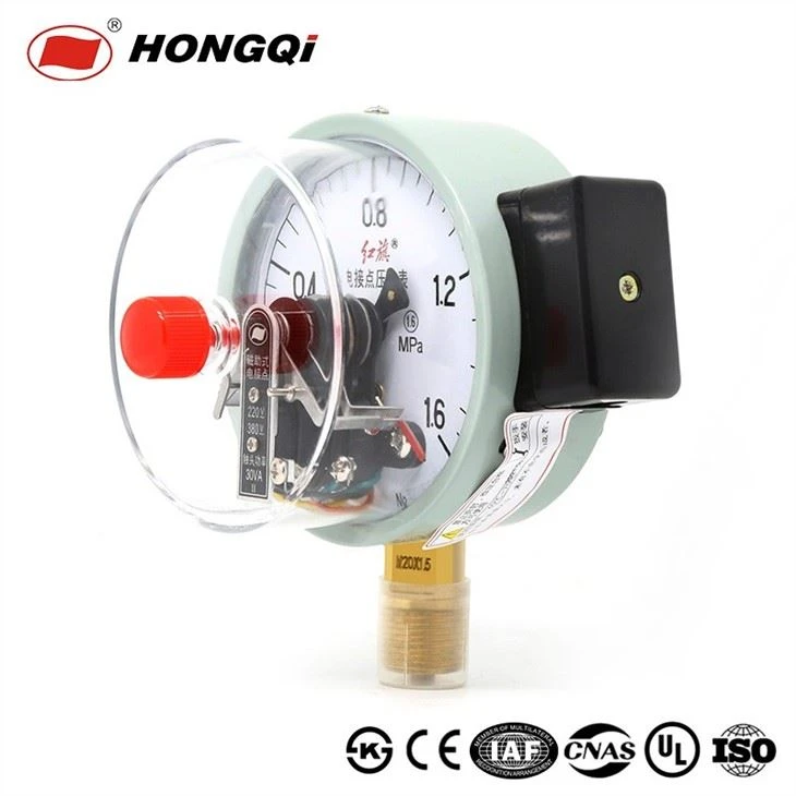4inch Electric Contact Material Black Shell Pressure Gauge