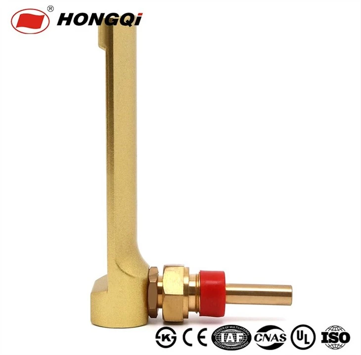Marine Industrial Golden Finish Angle Type Thermometer