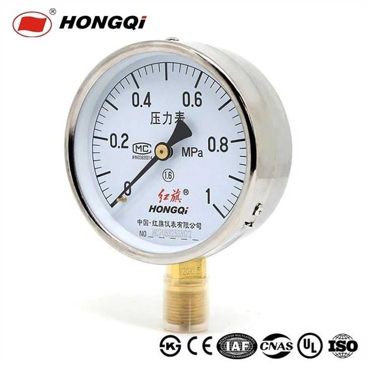 Y-100A General Pressure Gauge Radial Direction Connection Type